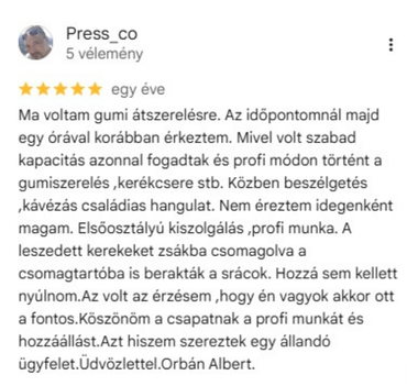 Google-értékelés, 5/5 csillag, Press_co
