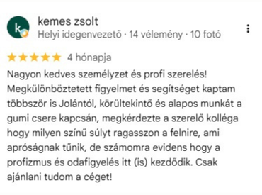 Google-értékelés, 5/5 csillag, kemes zsolt