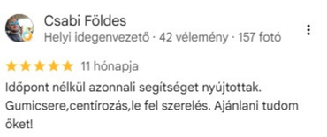 Google-értékelés, 5/5 csillag, Csabi Földes